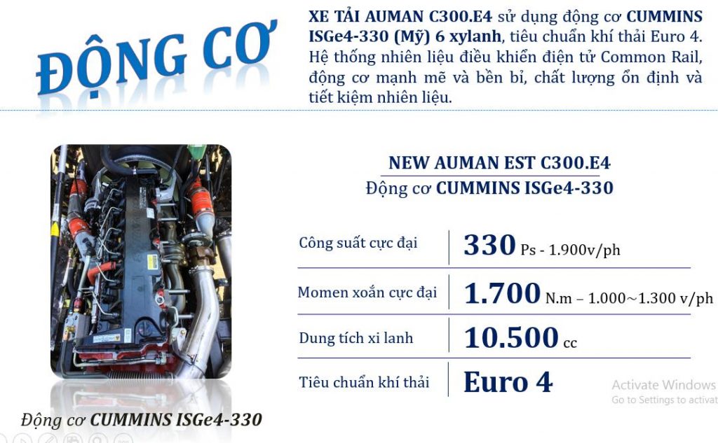 Động cơ Thaco Auman C300/C340
